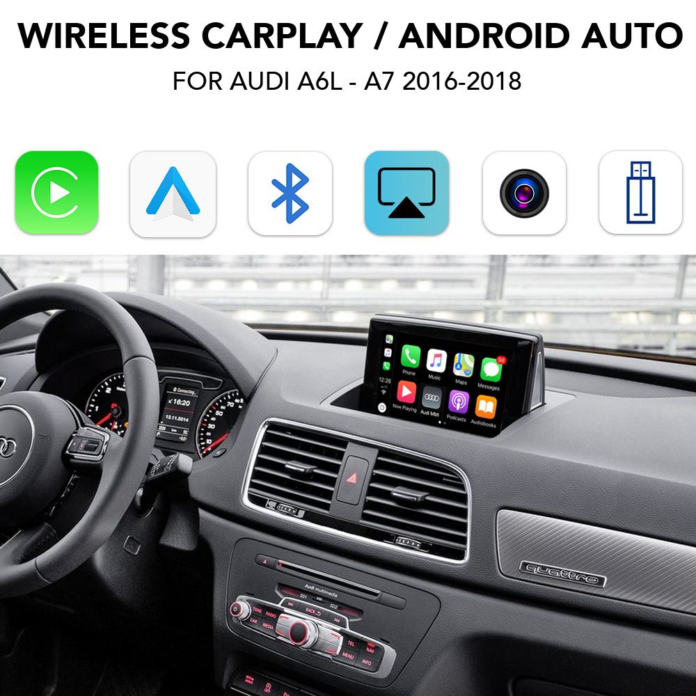 LENOVO LTP AD 3401 CPAA (WIRELESS CARPLAY / ANDROID AUTO BOX with 2 CAMERA IN for AUDI A6L - A7 mod. 2012-2018 with MMI 3G-RMC) - WEXML.GR