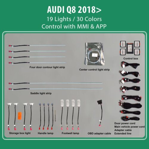 DIQ AMBIENT HC-AD12-WX RGB (Digital iQ Ambient Light for Audi Q8 mod. 2018+ with 19 Lights) - WEXML.GR