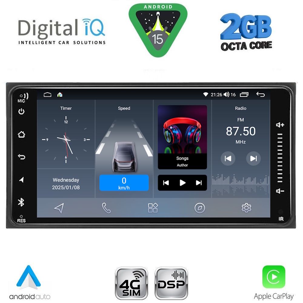 DIGITAL IQ BLF 362_CPA (6.5” DECK) MULTIMEDIA SYSTEM for TOYOTA ALL (200mm) - immagine 7