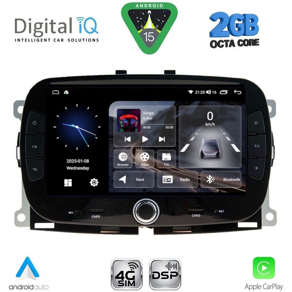 DIGITAL IQ BLF 398_CPA (7" DECK) MULTIMEDIA SYSTEM for FIAT 500 mod. 2016-2025 - immagine 12