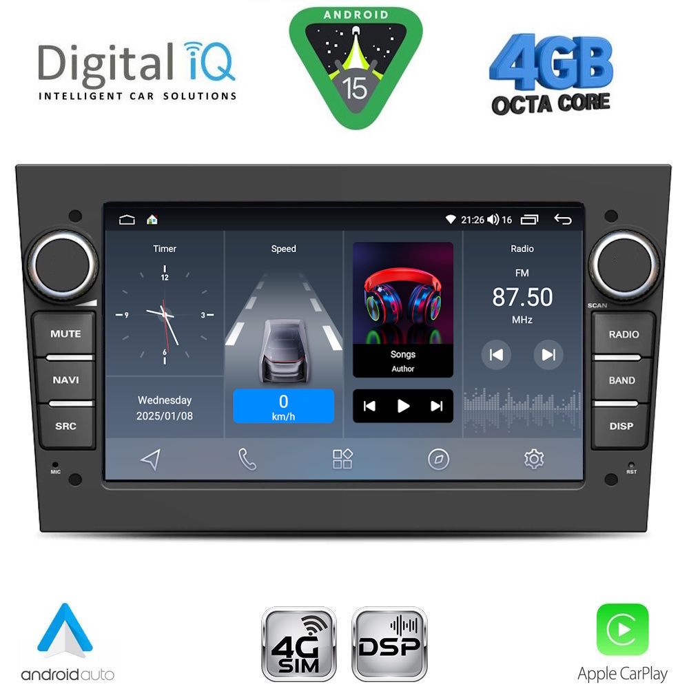 DIGITAL IQ BLG 419BL_CPA (7" DECK) MULTIMEDIA SYSTEM for OPEL ALL mod. 2004-2014 (GLOSS BLACK) - immagine 11