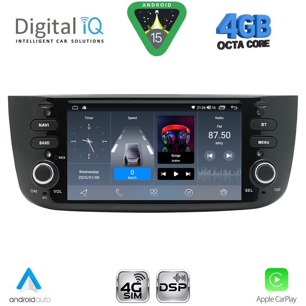 DIGITAL IQ BLF 364_CPA (6.1" DECK) MULTIMEDIA SYSTEM for FIAT GRANDE PUNTO mod. 2012-2018 – EVO mod. 2009-2018 - immagine 10