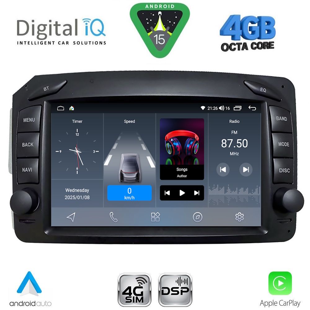 DIGITAL IQ BLG 471_CPA (7" DECK) MULTIMEDIA SYSTEM for MERCEDES C (W203) - CLK (W209) mod. 1999-2004 - immagine 10