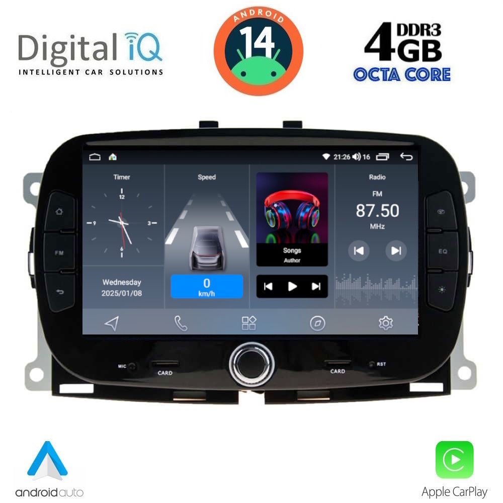 DIGITAL IQ BLG 498_CPA (7" DECK) MULTIMEDIA SYSTEM for FIAT 500 mod. 2016-2025 - immagine 12