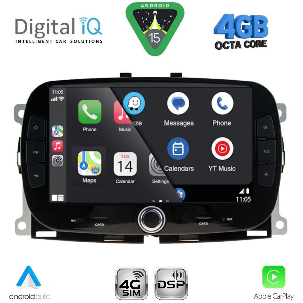 DIGITAL IQ BLG 498_CPA (7" DECK) MULTIMEDIA SYSTEM for FIAT 500 mod. 2016-2025 - immagine 15