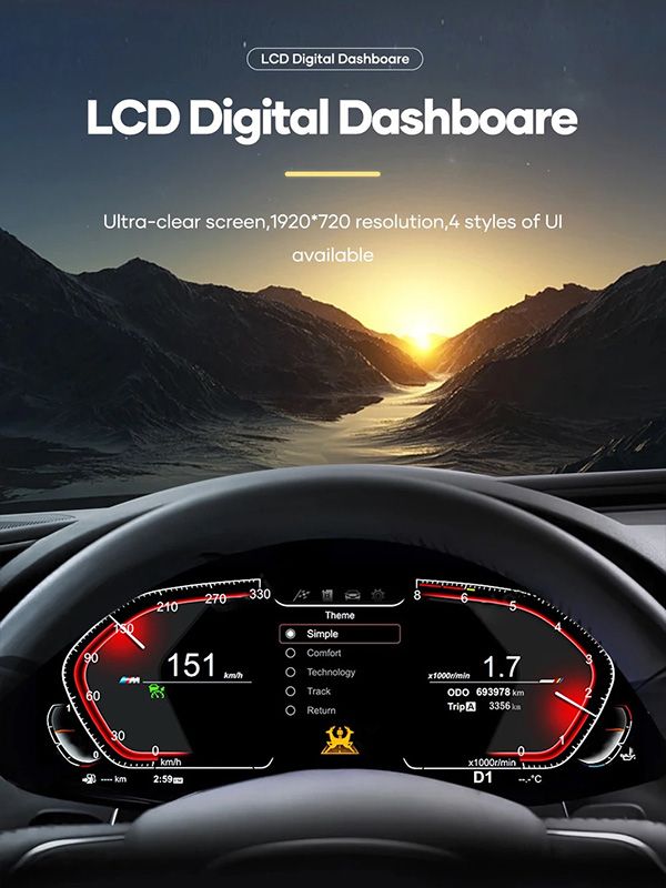 DIGITAL IQ FZ 972_IC (12.3in) BMW 5 - 5 GT - 6 - 7 Series mod. 2010-2017 / X3 - X4 - X5 - X6 mod. 2014-2017 DIGITAL DASHBOARD - immagine 5