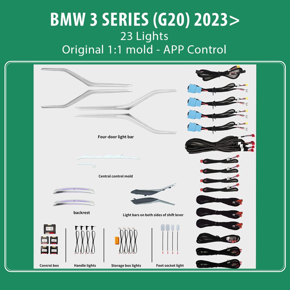 DIQ AMBIENT BMW S.3 (G20) FL mod. 2023+ (Digital iQ Ambient Light for BMW Series 3 mod. 2023+ FACELIFT with 23 Lights)