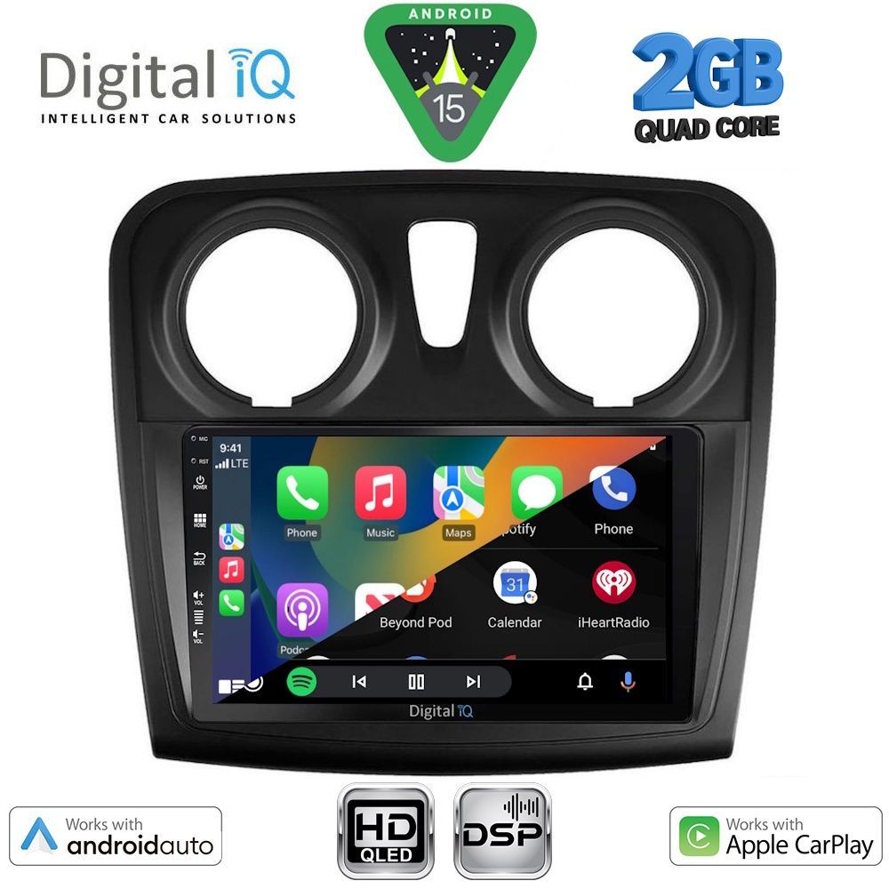 DIGITAL IQ BXC 3108_CPAA (9inc) MULTIMEDIA TABLET for DACIA LOGAN – SANDERO mod. 2012-2019 - immagine 2