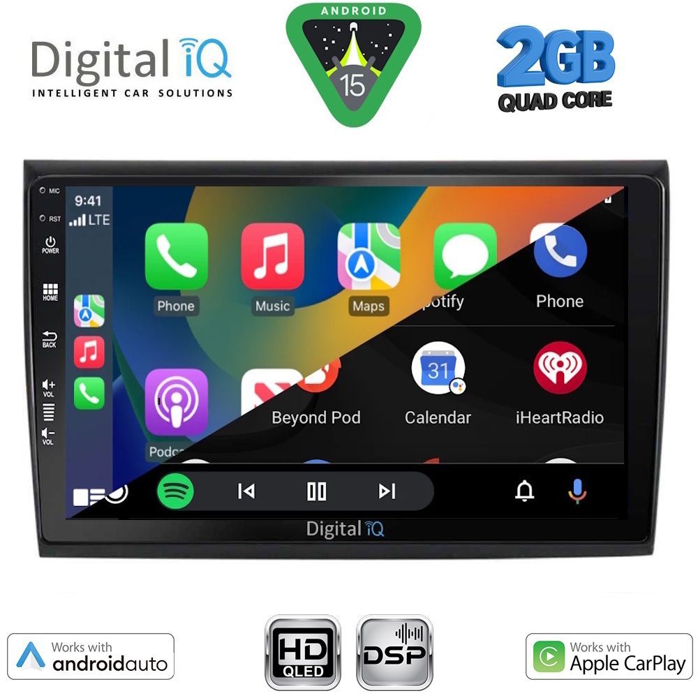 DIGITAL IQ BXC 3136_CPAA (9inc) MULTIMEDIA TABLET for FIAT BRAVO mod. 2007-2019 - immagine 2