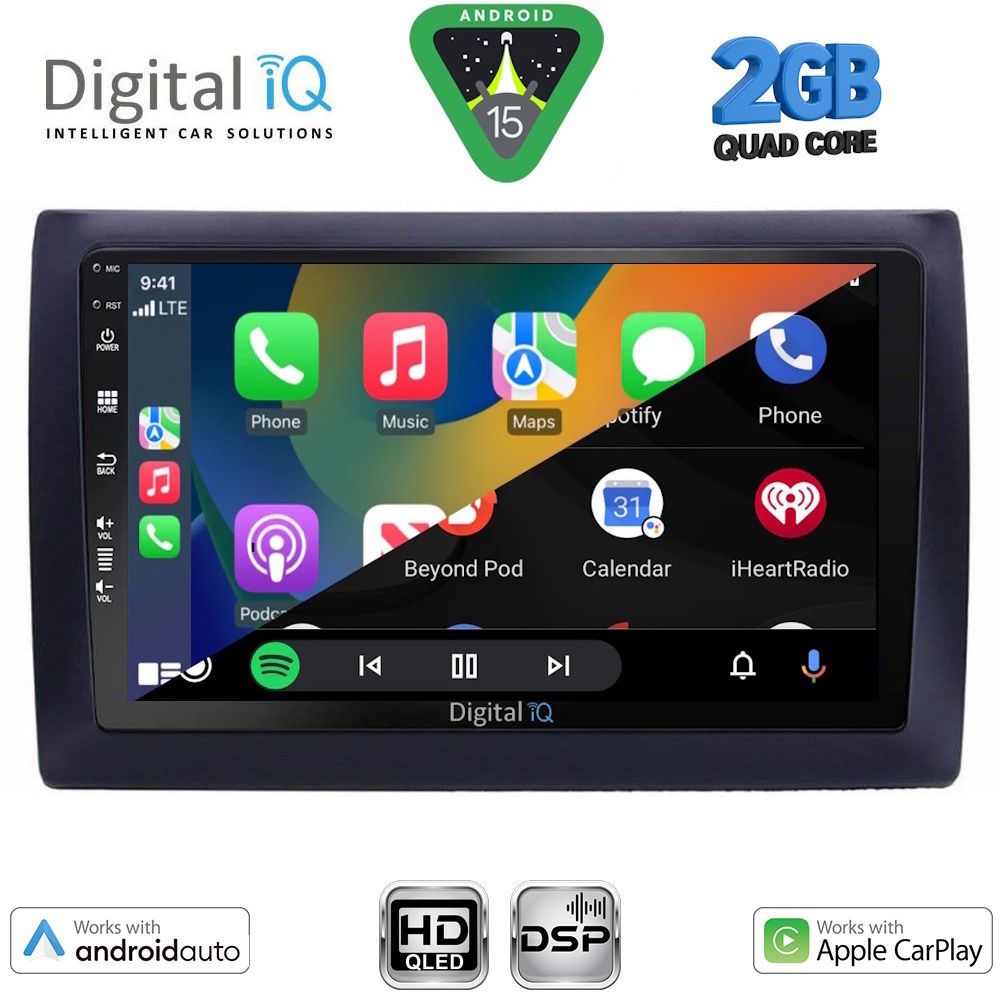 DIGITAL IQ BXC 3145_CPAA (9inc) MULTIMEDIA TABLET for FIAT STILO mod. 2001-2007 - immagine 2