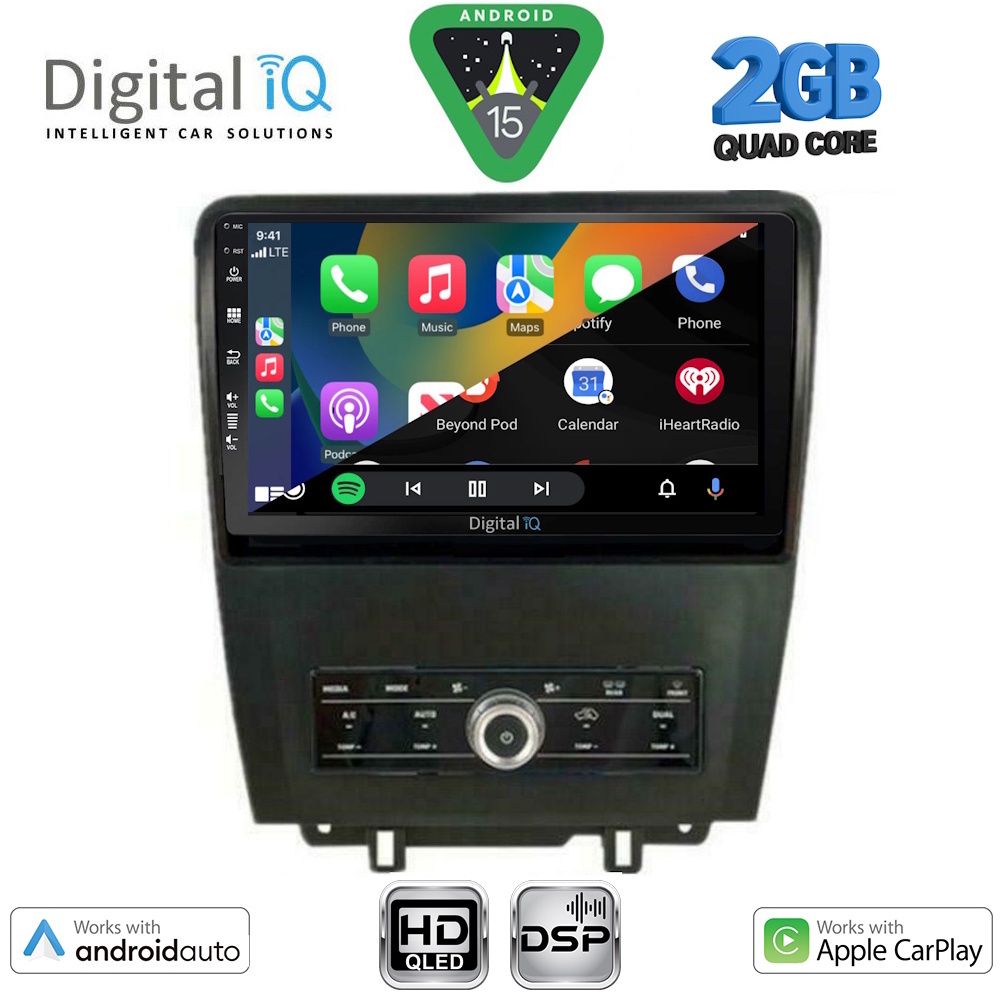 DIGITAL IQ BXC 3165_CPAA (9inc) MULTIMEDIA TABLET for FORD MUSTANG mod. 2010-2015 - immagine 2