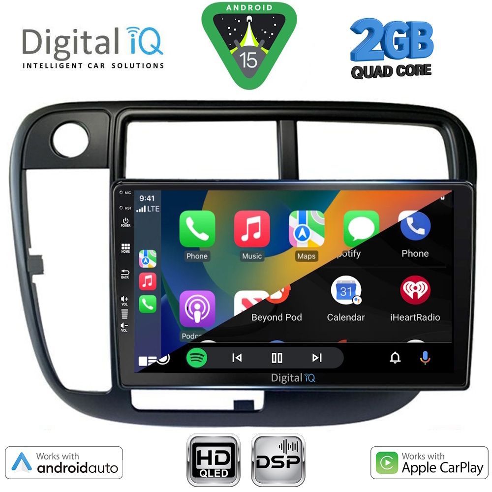 DIGITAL IQ BXC 3186_CPAA CLIMA (9inc) MULTIMEDIA TABLET for HONDA CIVIC mod. 1995-2001 - immagine 2
