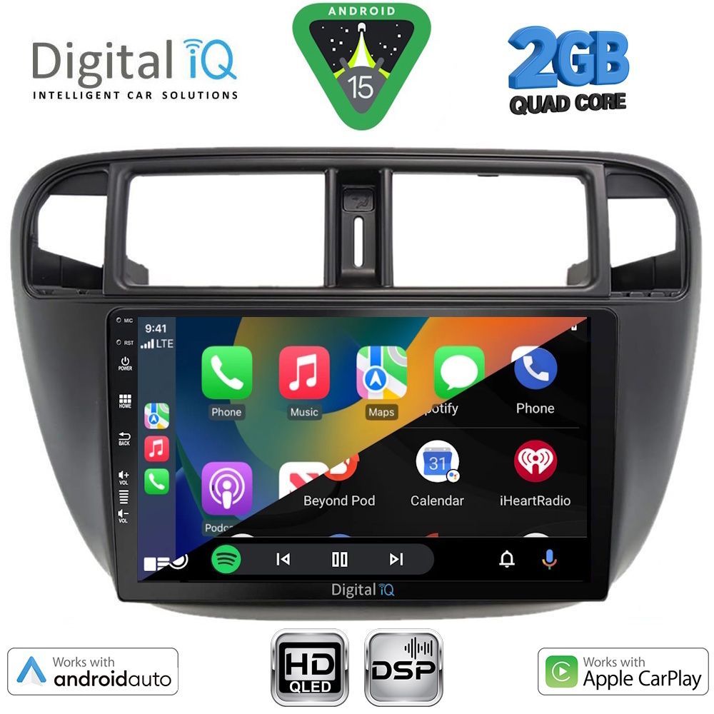 DIGITAL IQ BXC 3186_CPAA A/C (9inc) MULTIMEDIA TABLET for HONDA CIVIC mod. 1995-2001 - immagine 2
