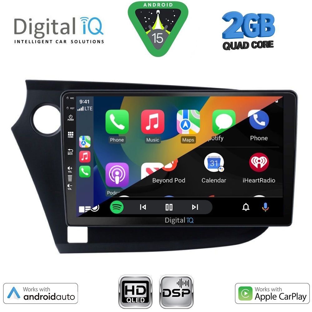 DIGITAL IQ BXC 3205_CPAA (9inc) MULTIMEDIA TABLET for HONDA INSIGHT mod. 2009-2014 - immagine 2