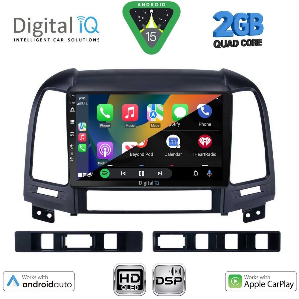 DIGITAL IQ BXC 3239_CPAA (9inc) MULTIMEDIA TABLET for HYUNDAI SANTA FE mod. 2005-2013 - immagine 2