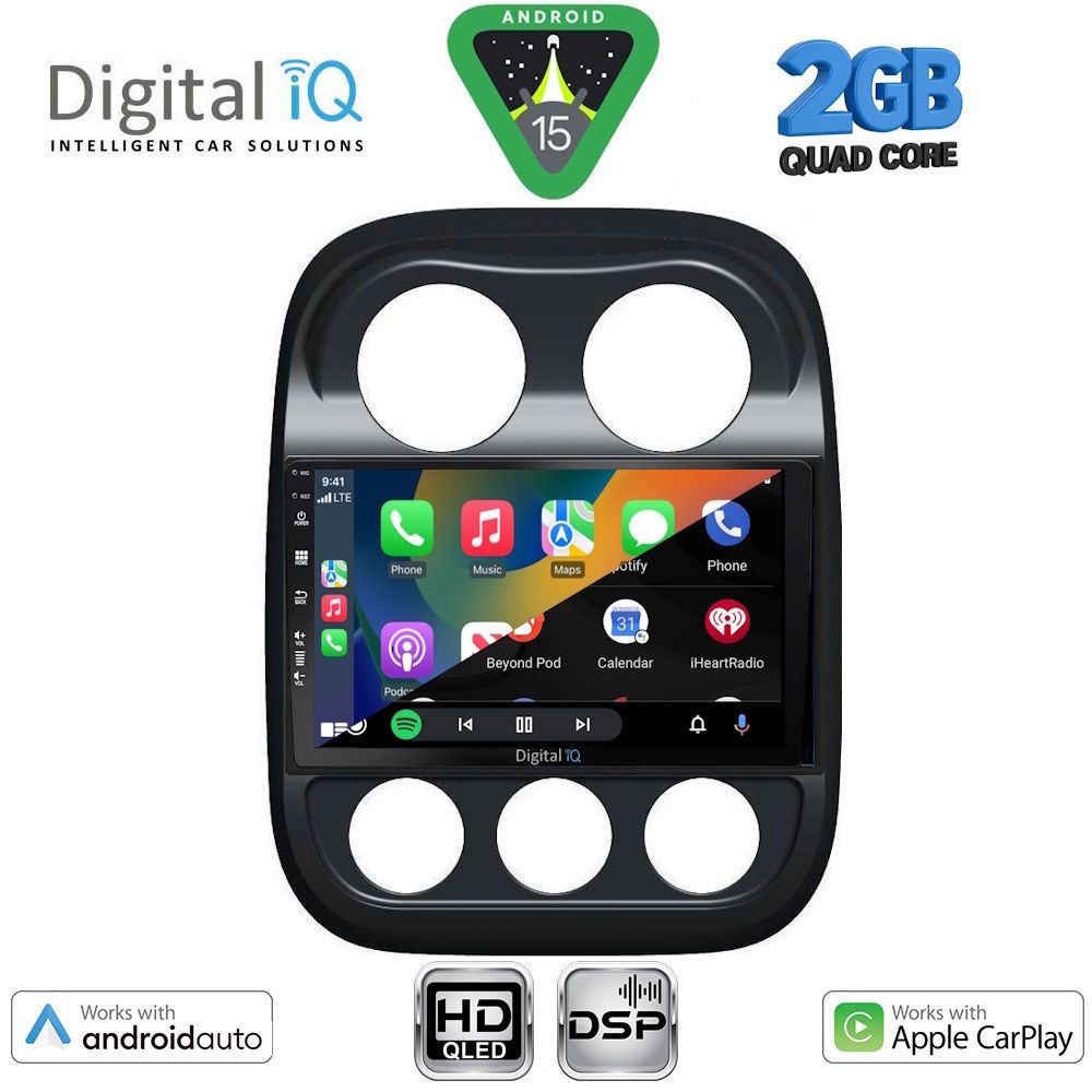 DIGITAL IQ BXC 3277_CPAA (10inc) MULTIMEDIA TABLET for JEEP COMPASS - PATRIOT mod. 2007-2016 - immagine 2