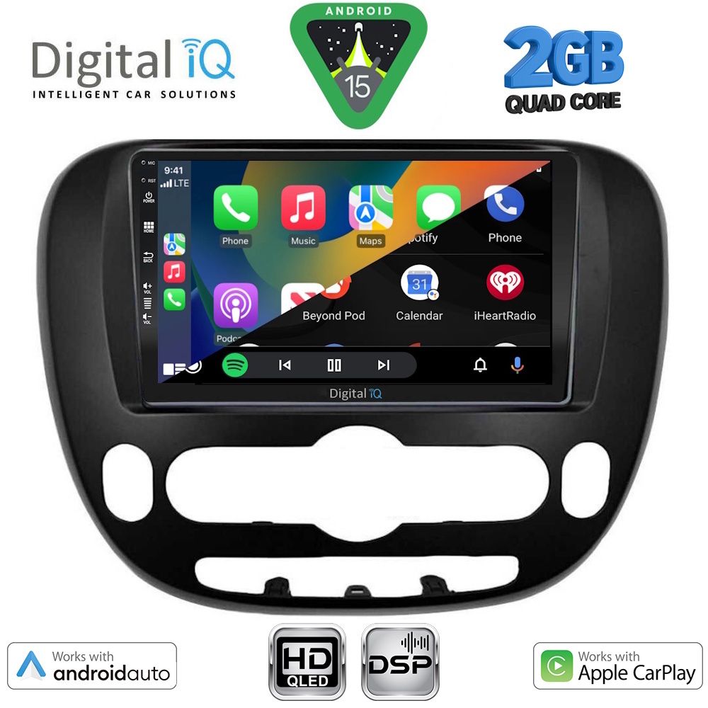 DIGITAL IQ BXC 3321_CPAA (9inc) MULTIMEDIA TABLET for KIA SOUL mod. 2014-2025 - immagine 2