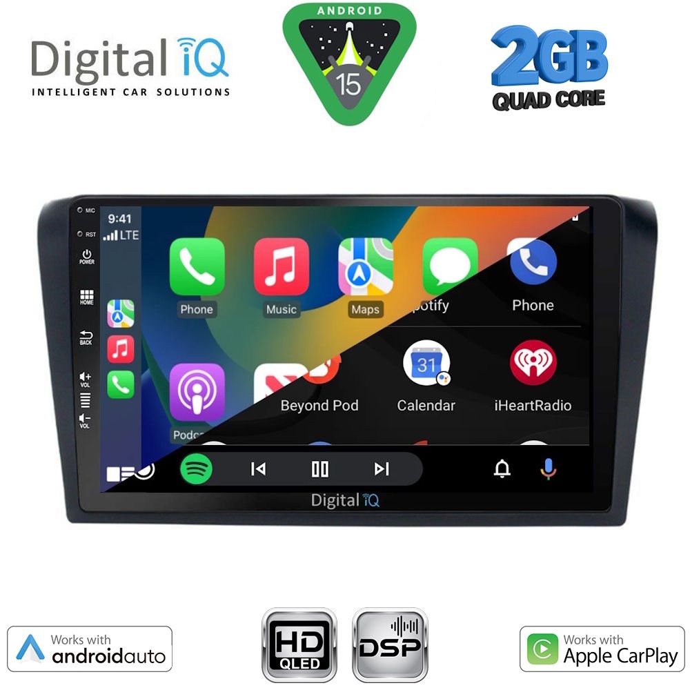 DIGITAL IQ BXC 3365_CPAA (9inc) MULTIMEDIA TABLET for MAZDA 3 mod. 2003-2008 - immagine 2