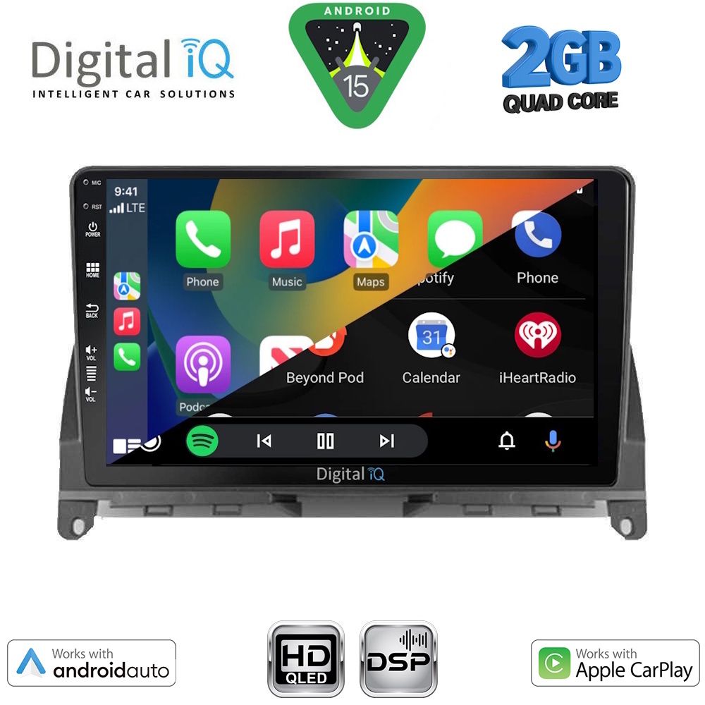 DIGITAL IQ BXC 3405_CPAA (9inc) MULTIMEDIA TABLET for MERCEDES C (W204) mod. 2007-2011 - immagine 2