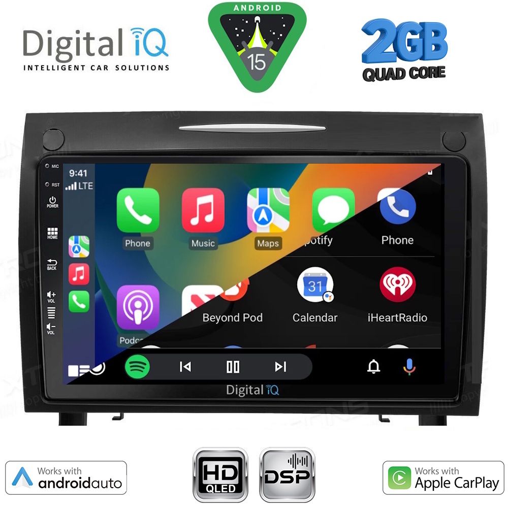 DIGITAL IQ BXC 3419_CPAA (9inc) MULTIMEDIA TABLET for MERCEDES SLK R171 mod. 2004-2010 - immagine 2
