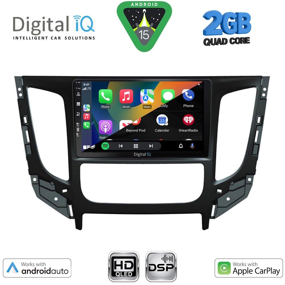 DIGITAL IQ BXC 3437_CPAA CLIMA (9inc) MULTIMEDIA TABLET for MITSUBISHI L200 mod. 2015-2019 with CLIMA - immagine 2