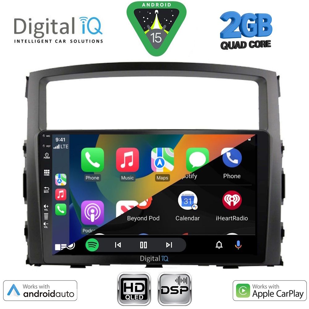 DIGITAL IQ BXC 3446_CPAA (9inc) MULTIMEDIA TABLET for MITSUBISHI PAJERO mod. 2006-2013 - immagine 2