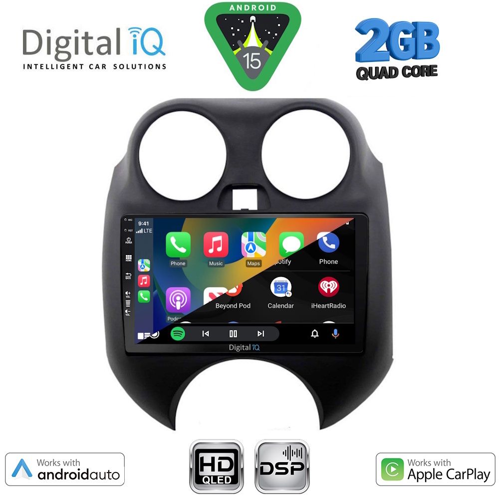 DIGITAL IQ BXC 3459_CPAA (9inc) MULTIMEDIA TABLET for NISSAN MICRA mod. 2010-2014 - immagine 2