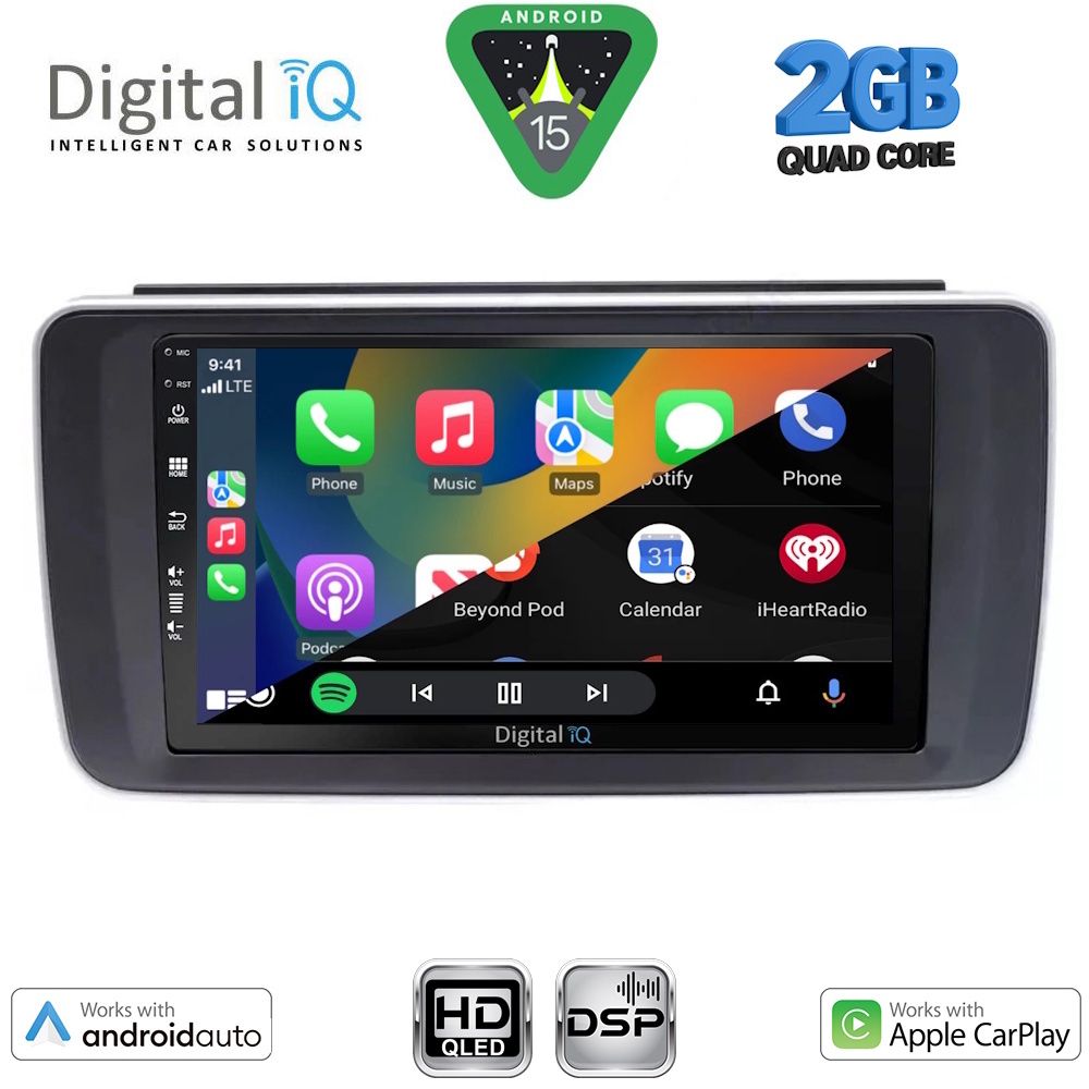 DIGITAL IQ BXC 3473_CPAA (9inc) MULTIMEDIA TABLET for NISSAN LEAF mod. 2018-2026 - immagine 2