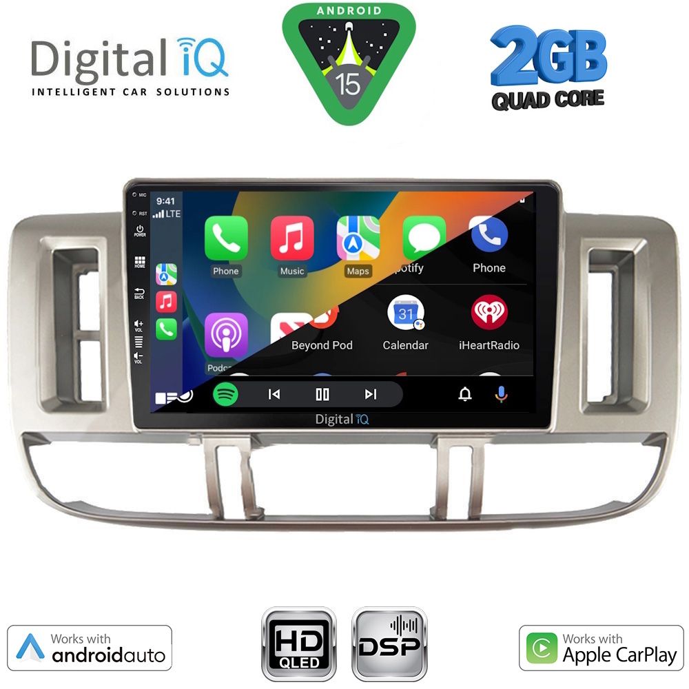 DIGITAL IQ BXC 3474_CPAA (9inc) MULTIMEDIA TABLET for NISSAN XTRAIL mod. 2000-2004 - immagine 2