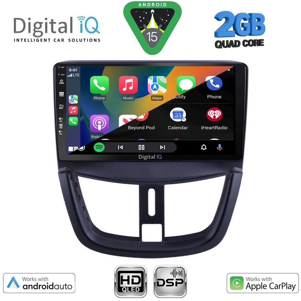 DIGITAL IQ BXC 3507_CPAA (9inc) MULTIMEDIA TABLET for PEUGEOT 207 mod. 2007-2014 - immagine 2