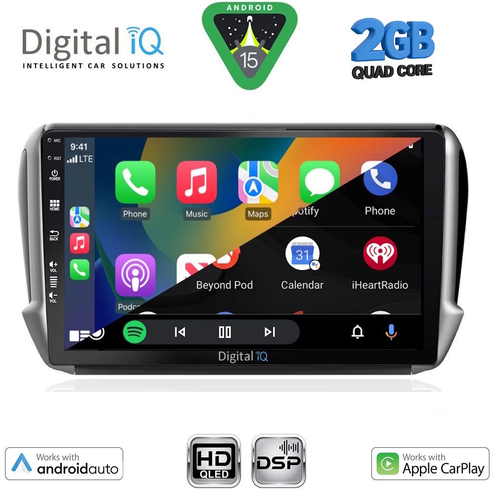 DIGITAL IQ BXC 3508_CPAA (10inc) MULTIMEDIA TABLET for PEUGEOT 208-2008 mod. 2012-2021 - immagine 2