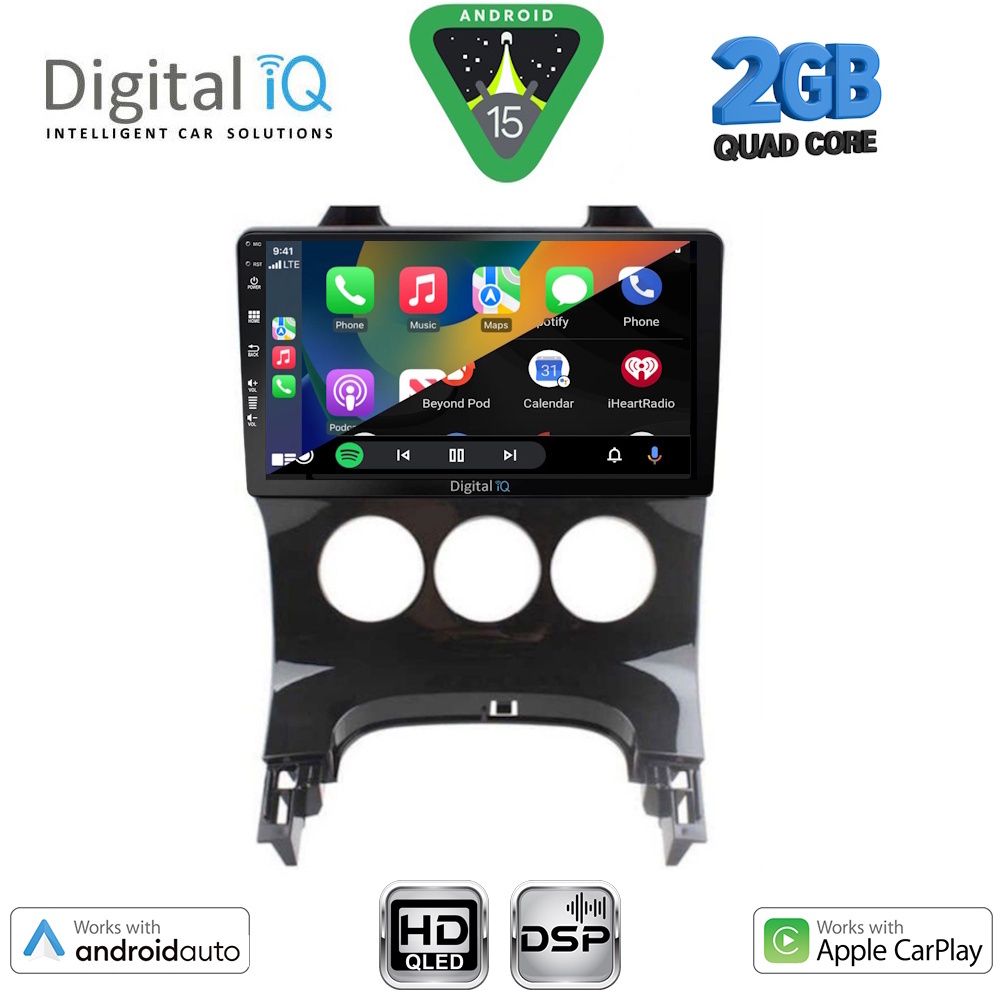 DIGITAL IQ BXC 3515_CPAA A/C (9inc) MULTIMEDIA TABLET for PEUGEOT 3008 mod. 2008-2016 - immagine 2