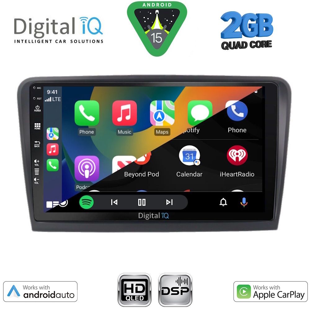 DIGITAL IQ BXC 3604B_CPAA (10inc) MULTIMEDIA TABLET for SKODA SUPERB mod. 2008-2015 - immagine 2