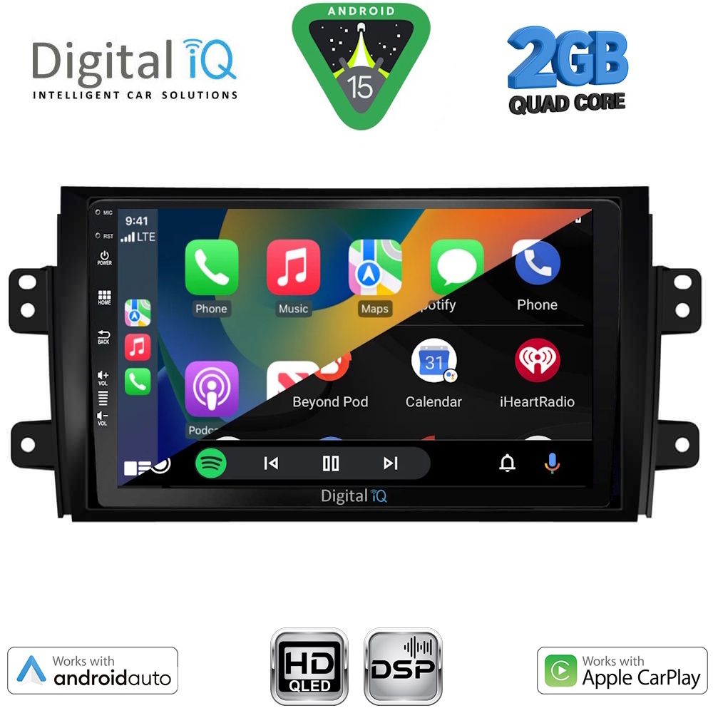DIGITAL IQ BXC 3688_CPAA (9inc) MULTIMEDIA TABLET for FIAT SEDICI – SUZUKI SX4 mod. 2005-2013 - immagine 2