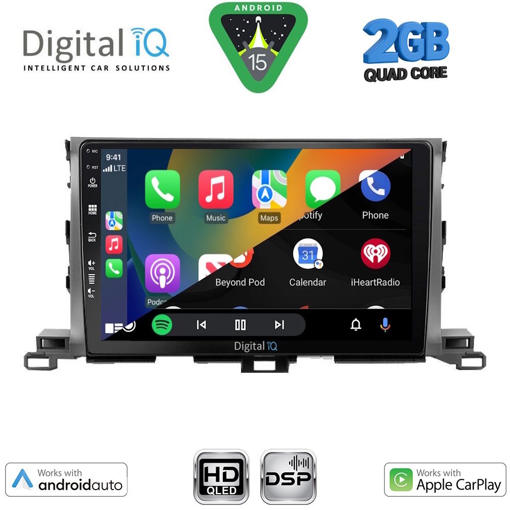 DIGITAL IQ BXC 3700_CPAA (10inc) MULTIMEDIA TABLET for TOYOTA HIGHLANDER mod. 2014-2019 - immagine 2