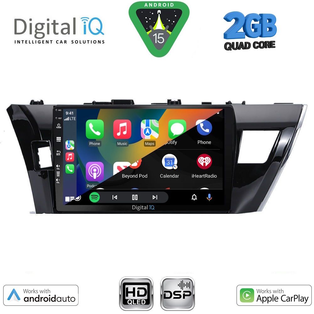 DIGITAL IQ BXC 3714SM_CPAA (10inc) MULTIMEDIA TABLET for TOYOTA COROLLA mod. 2013-2016 - immagine 2