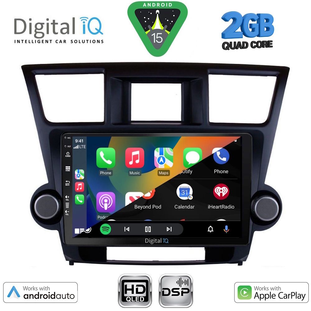 DIGITAL IQ BXC 3719_CPAA (10inc) MULTIMEDIA TABLET for TOYOTA HIGHLANDER mod. 2008-2015 - immagine 2