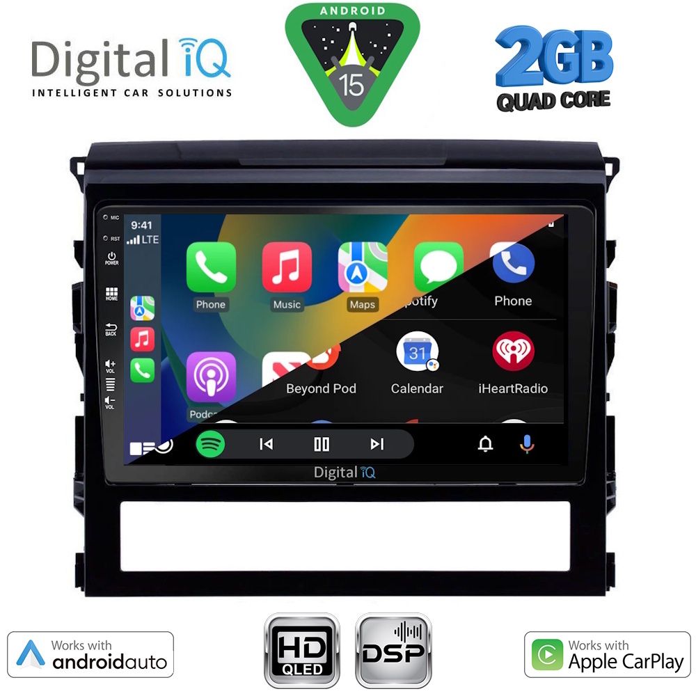 DIGITAL IQ BXC 3725_CPAA (9inc) MULTIMEDIA TABLET for TOYOTA LANDCRUISER mod. 2016-2019 - immagine 2