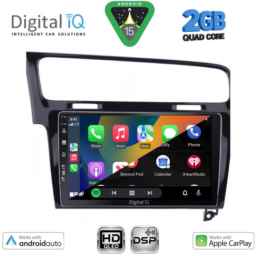 DIGITAL IQ BXC 3747BL_CPAA (10inc) MULTIMEDIA TABLET for VW GOLF 7 mod. 2013-2020 - immagine 2
