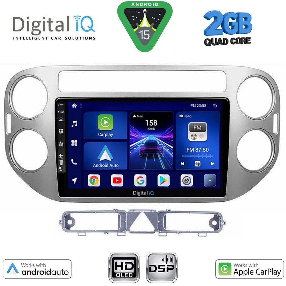 DIGITAL IQ BXC 3759GR_CPAA (9inc) MULTIMEDIA TABLET for VW TIGUAN mod. 2004-2011 (GREY)