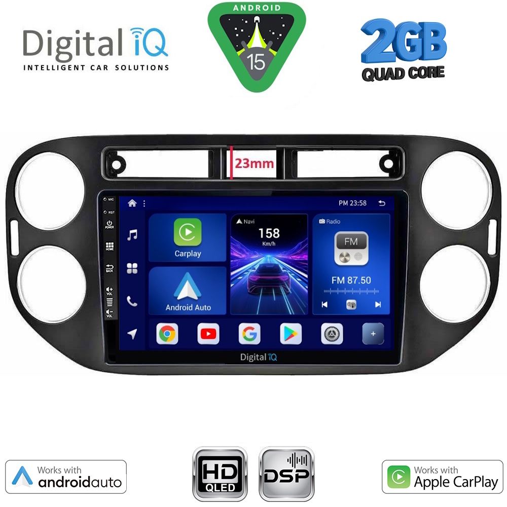 DIGITAL IQ BXC 3760BL_CPAA (9inc) MULTIMEDIA TABLET for VW TIGUAN mod. 2011-2016 (BLACK)