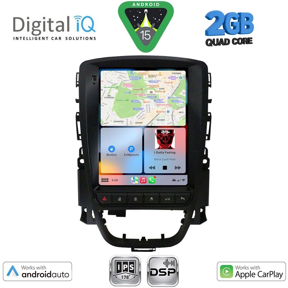 DIGITAL IQ BXC 3972_CPAA TESLA STYLE for OPEL ASTRA J mod. 2011-2016 - immagine 2