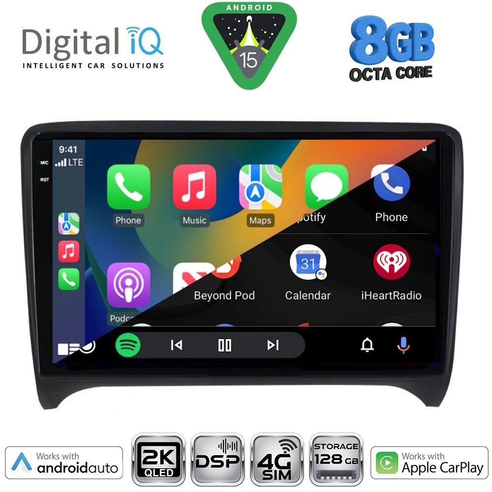 DIGITAL IQ BXF 11009_CPAA (9inc) MULTIMEDIA TABLET for AUDI TT mod. 2007-2015 - immagine 2