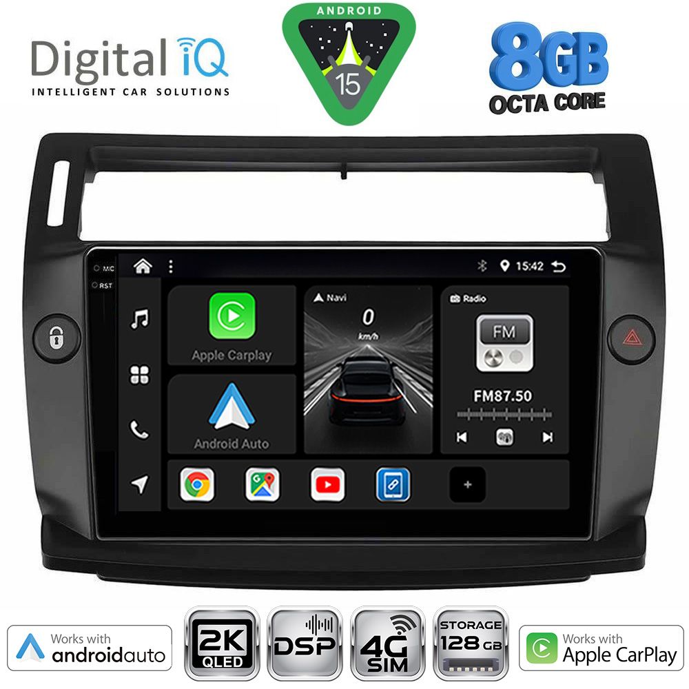 DIGITAL IQ BXF 11084BL_CPAA (9inc) MULTIMEDIA TABLET for CITROEN C4 mod. 2004-2011 (BLACK)