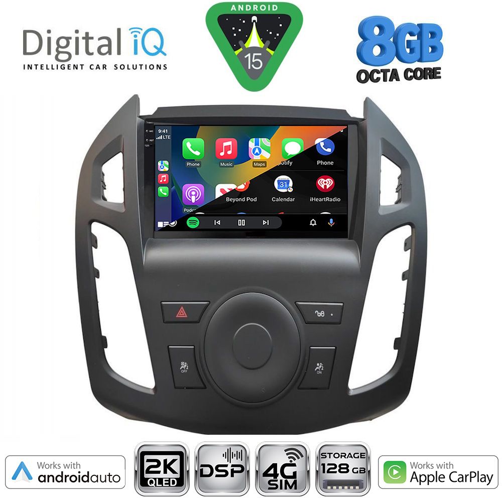 DIGITAL IQ BXF 11176_CPAA (9inc) MULTIMEDIA TABLET for FORD TRANSIT CONNECT mod. 2013-2018 - immagine 2