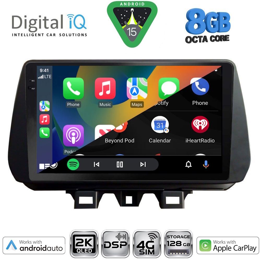 DIGITAL IQ BXF 11244_CPAA (9inc) MULTIMEDIA TABLET for HYUNDAI TUCSON mod. 2019-2023 - immagine 2