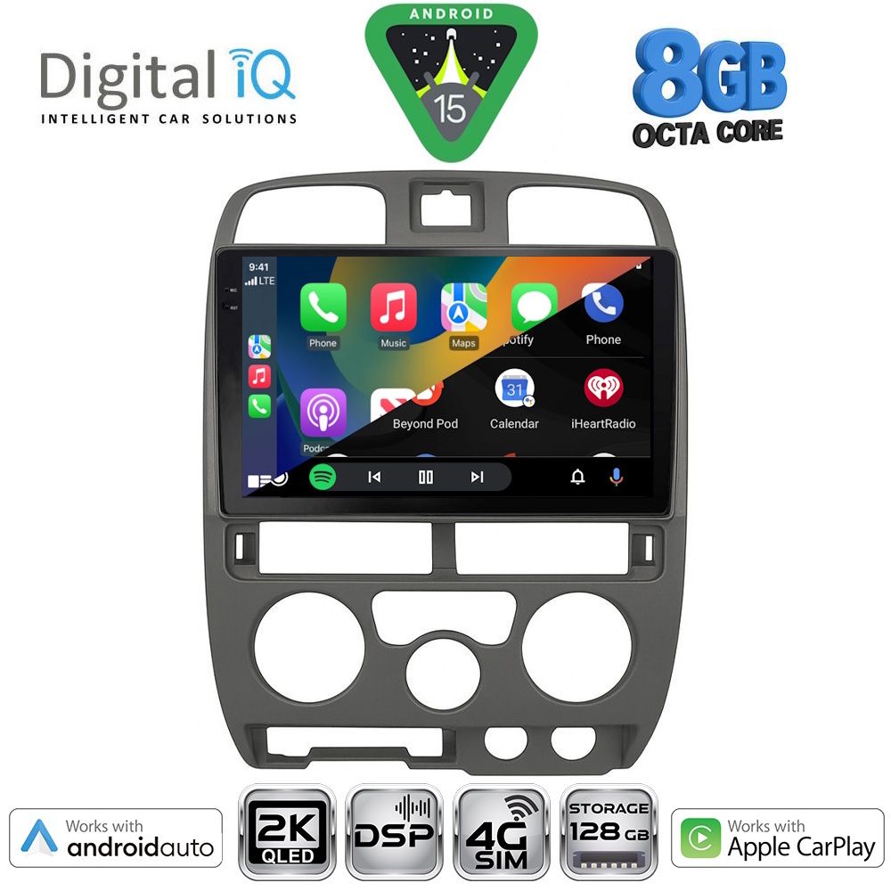 DIGITAL IQ BXF 11253GR_CPAA (9inc) MULTIMEDIA TABLET for ISUZU D-MAX mod. 2002-2008 (GREY) - immagine 2