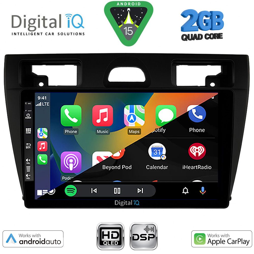 DIGITAL IQ BXC 3153BL_CPAA (9inc) MULTIMEDIA TABLET for FORD FIESTA mod. 2005-2008 (BLACK) - immagine 2
