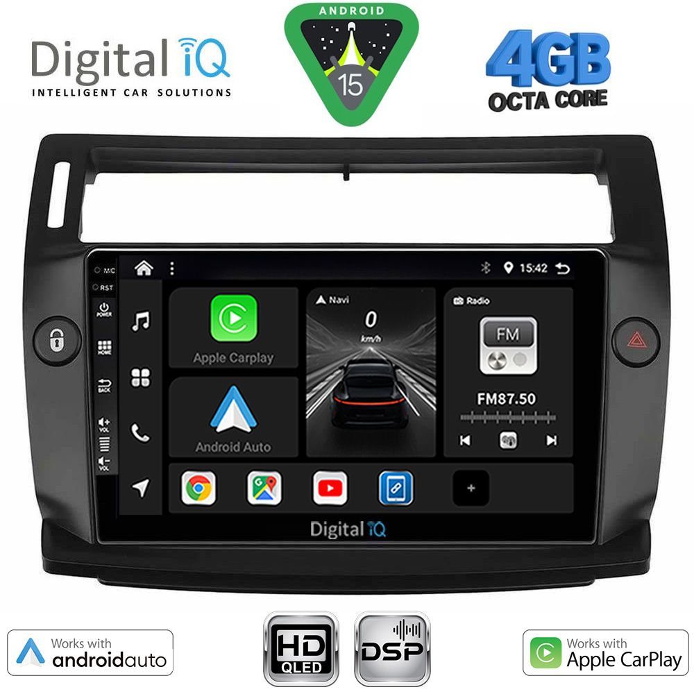 DIGITAL IQ BXF 6084BL_CPAA (9inc) MULTIMEDIA TABLET for CITROEN C4 mod. 2004-2011 (BLACK)