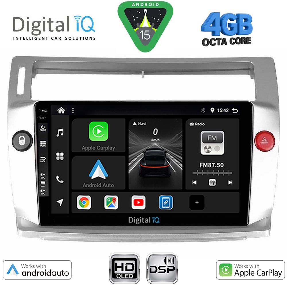 DIGITAL IQ BXF 16084SL_CPAA (9inc) MULTIMEDIA TABLET for CITROEN C4 mod. 2004-2011 (SILVER)